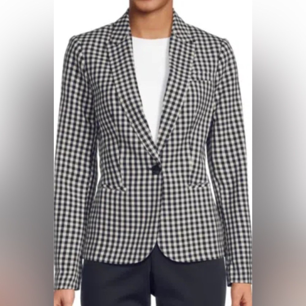 Madison Black and White Checkered Blazer